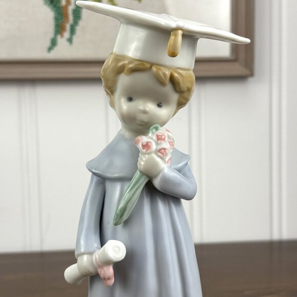 Vintage 1989 Enesco Graduation Girl Figurine by J. Tinker Ceramic Graduate Doll - Picture 8 of 11